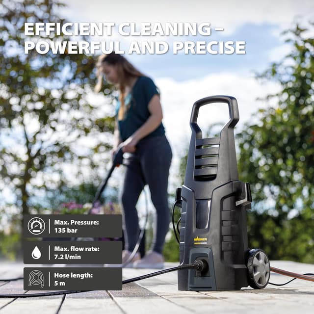 Detalle de WAGNER Aquastorm Advanced pressure washer with Standard & Turbo nozzles and 5 m high-pressure hose