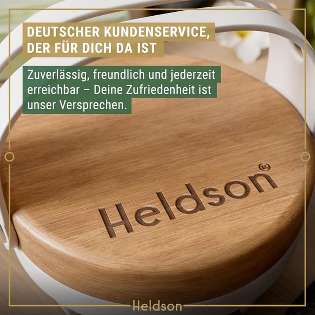 Thumbnail 6 de HELDSON Premium Kopfhaut-Massagebürste (FSC® 100%) – Kopfmassage und Scalp Scrub für die Haarpflege, Opalweiß