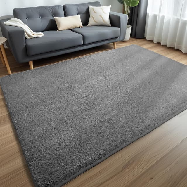 Thumbnail 6 de Sour Lemon Kurzflor-Teppich 240x300 cm für Wohnzimmer & Kinderzimmer (Grau)