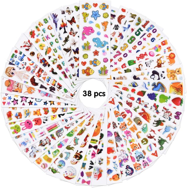 Detalle 2 de Vicloon 38 Hojas Pegatinas 1000+ Puffy 3D