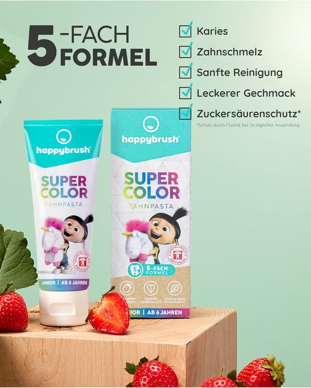 Thumbnail 6 de happybrush Kids Schallzahnbürste inkl. 3 Aufsteckbürsten – Paw Patrol & Minions Agnes Einhorn-Design