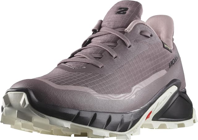 Detalle 2 de Salomon Alphacross 5 GORE-TEX Damen Trail-Laufschuhe – wasserdichter Grip für nasse Trails