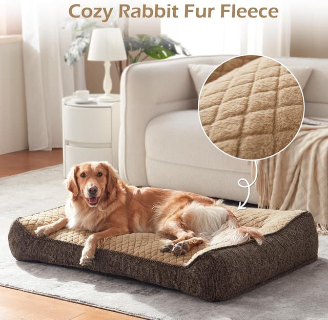 Detalle de JOEJOY XL Orthopedic Dog Bed 107 x 76 x 24 cm