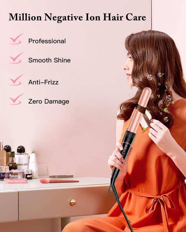 Detalle de BESTOPE PRO Long Barrel 6-in-1 Curling Wand Set with Ceramic Barrel (Dual Voltage)