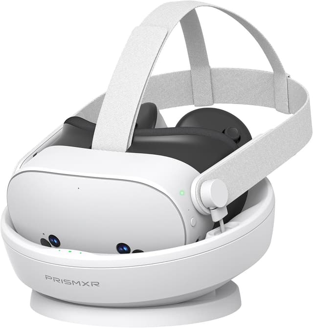 Detalle de PRISMXR Carina D1S Lite Ladestation für VR-Headset (magnetisches Laden, kompatibel mit Quest 3S)