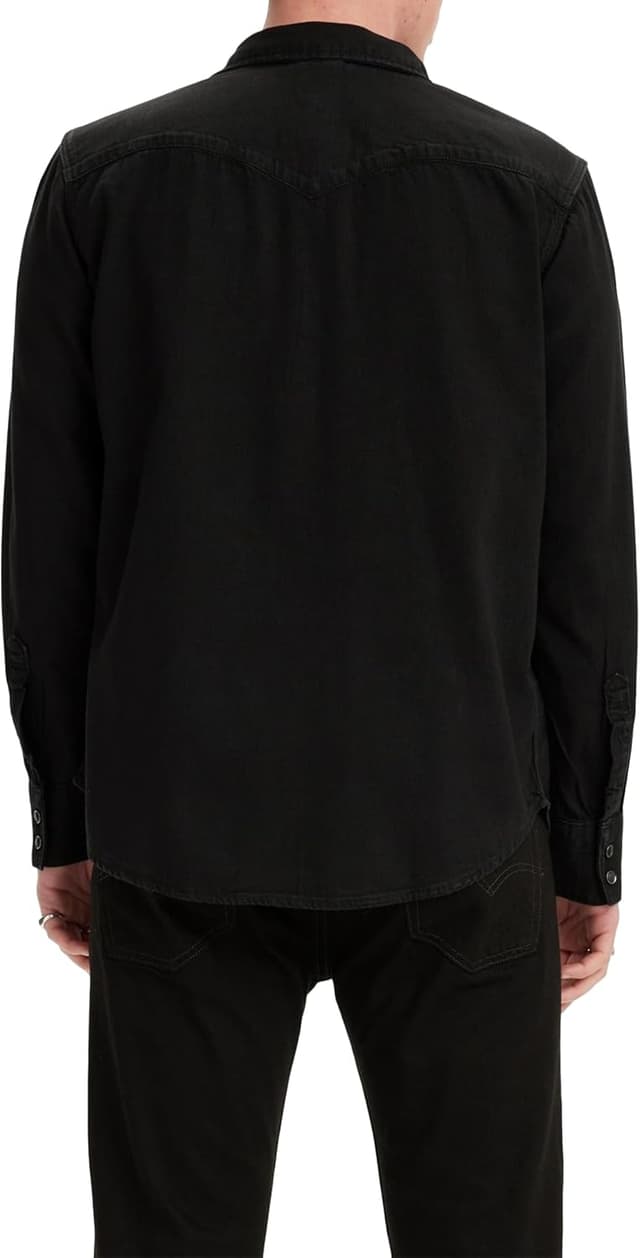 Detalle 2 de Levi's Barstow Western Camiseta XL Hombre - Marble Black 🖤