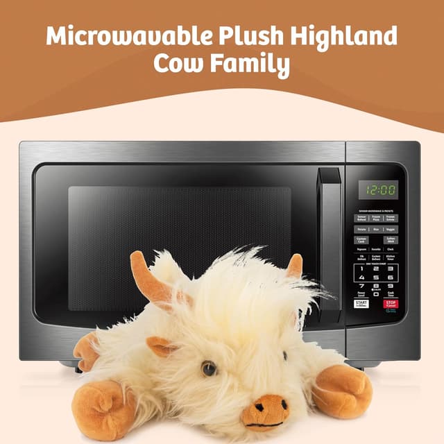 Thumbnail 6 de Marysun microwavable Highland cow weighted plush heating pad for period cramps