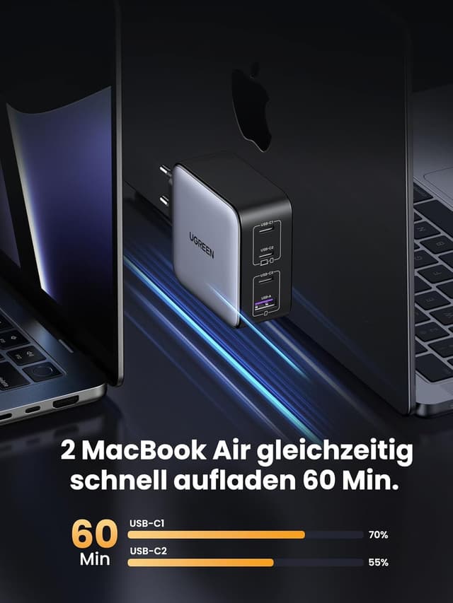 Detalle 2 de UGREEN Nexode 100W Ladegerät 4‑Ports ✅