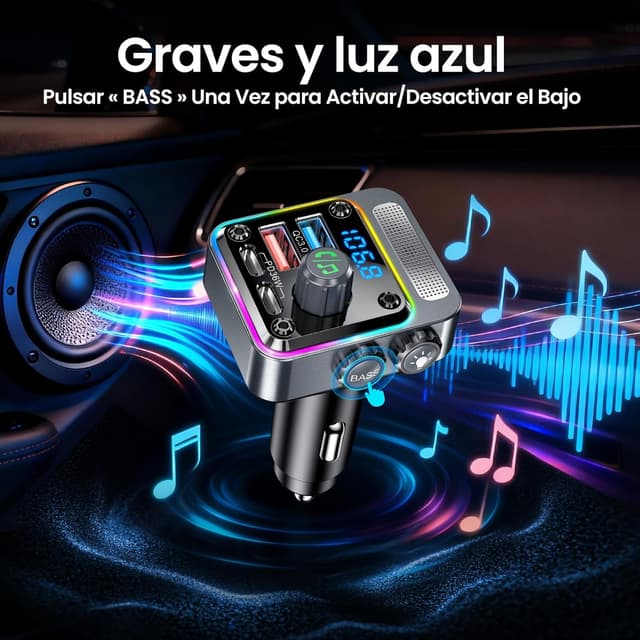 Thumbnail 2 de Gizmovine Transmisor FM Bluetooth Coche 36W