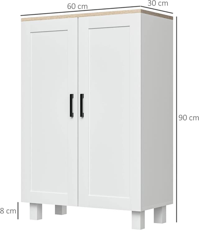 Thumbnail 2 de HOMCOM Armario de Salón Moderno 60x30x90 cm Blanco