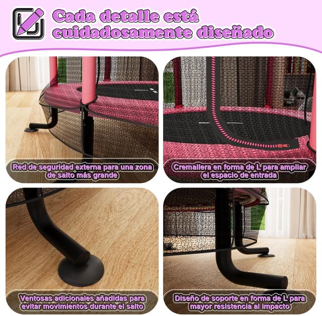 Thumbnail 5 de JUMMICO Trampolín 145 cm con red seguridad