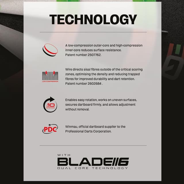 Detalle 2 de WINMAU Blade 6 dual core dartboard