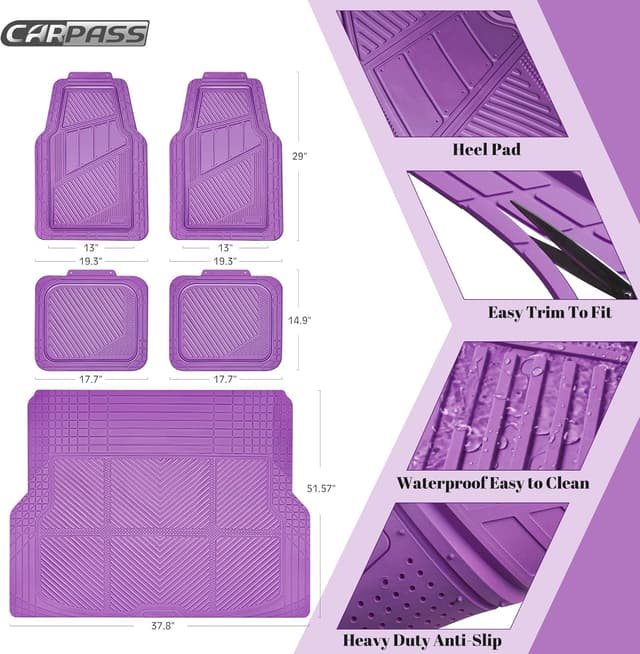 Thumbnail 1 de CAR PASS Heavy Duty Rubber Floor Mats
