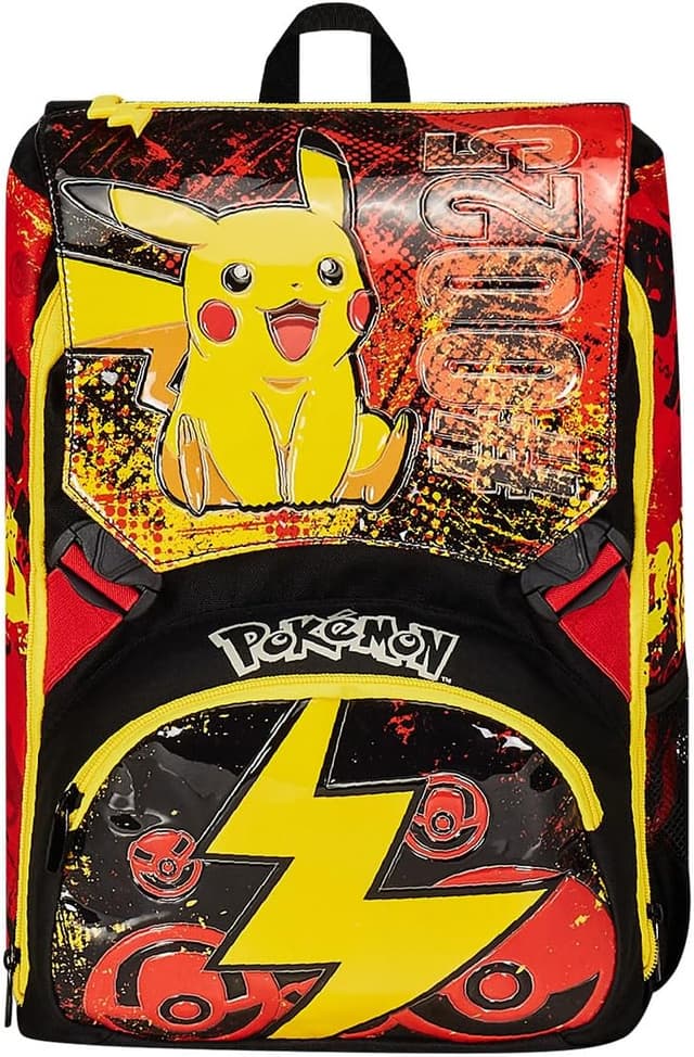 Detalle de Seven Zaino Scuola Estensibile Pokémon “Pikachu” giallo-rosso, doppio scomparto