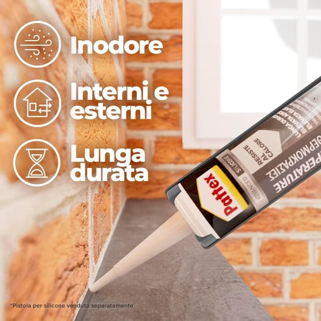 Thumbnail 2 de Pattex Barbecue e Caminetti silicone alta temperatura 280 ml