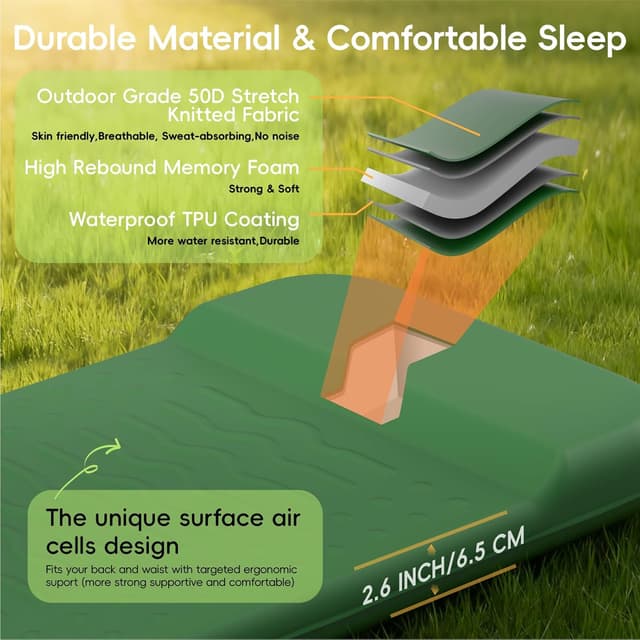 Thumbnail 3 de HiiPeak Memory Sleeping Pad, R-value 9.5