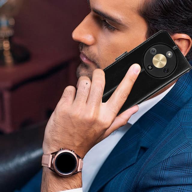 Detalle 2 de Heioloo Schutzhülle für Honor Magic 8 Lite – klappbar mit Magnetverschluss, Kartenfach und Ständerfunktion