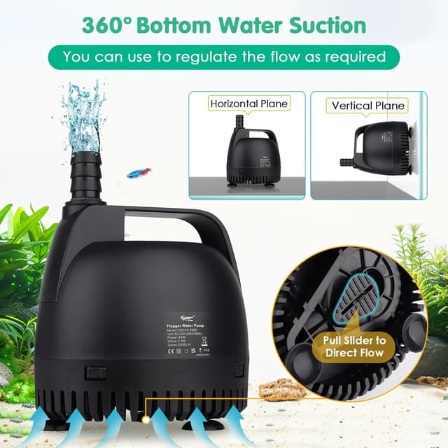 Thumbnail 2 de hygger Aquarium Wasserpumpe 2500 L/H 45W