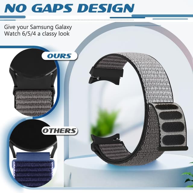 Detalle 2 de Runostrich Nylon Watch Strap (Sport Loop) replacement for Samsung Galaxy Watch 7/6/5/4 & FE