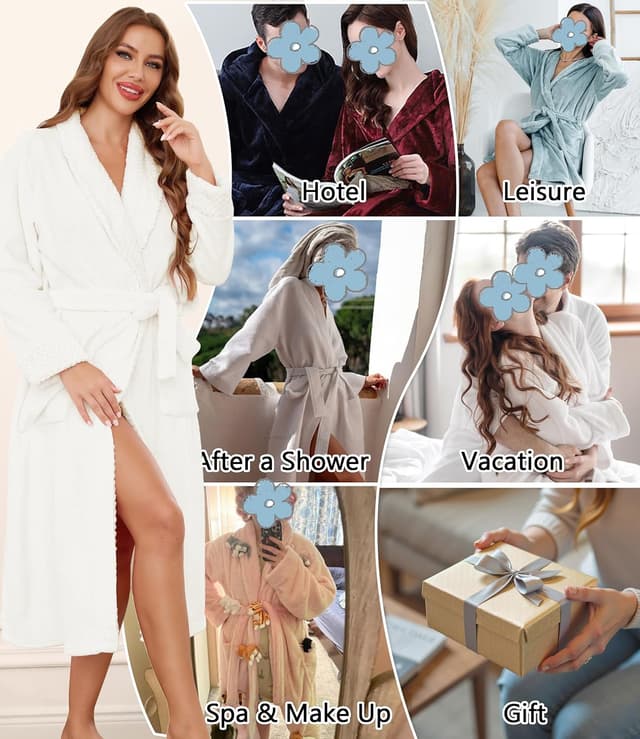 Thumbnail 4 de Lovasy Bata Mujer Invierno Felpa con bolsillos