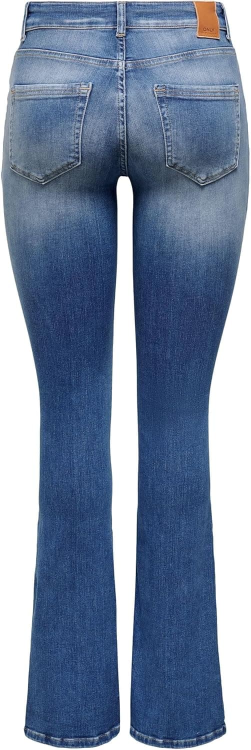 Detalle 2 de ONLY Female Flared Fit Jeans ONLBLUSH mit mittlerer Taille – nachhaltiger Denim mit regulärem Sitz