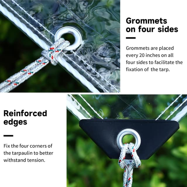 Thumbnail 1 de EASTARP 8'x16' clear vinyl tarp for greenhouse 🏕