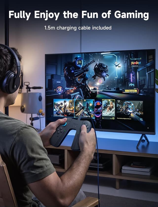 Thumbnail 5 de JSAUX Switch 2 Ladegriff mit LED-Anzeige und 1,5 m Kabel