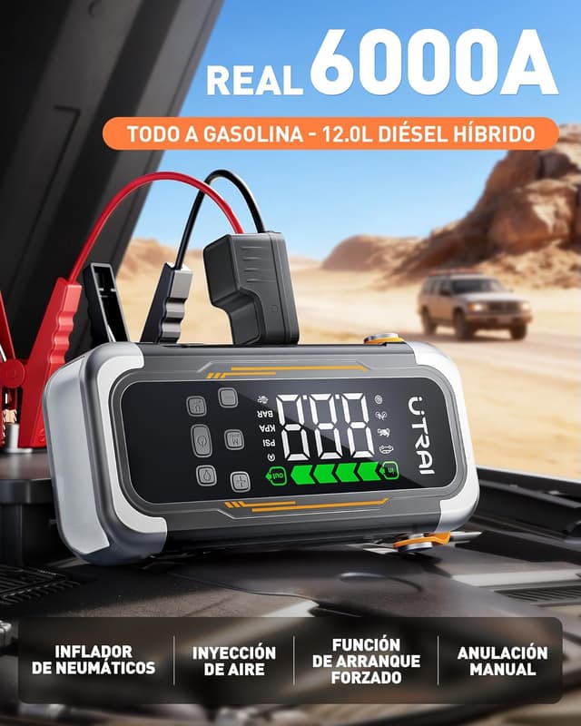 Detalle 2 de UTRAI JS-40 Arrancador 6000A para coche