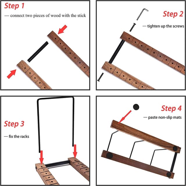 Detalle 2 de Yorkmills solid wood vinyl record storage stand for up to 50 LPs (with adjustable stainless-steel storage boxes)