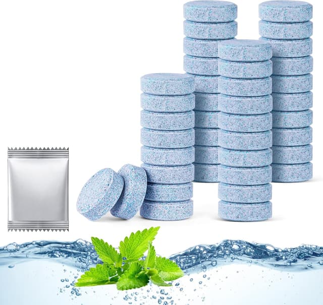 Detalle de URAQT Pastiglie Lavavetri Effervescenti 40 pezzi (1 pastiglia = 4 L) per parabrezza e vetri auto