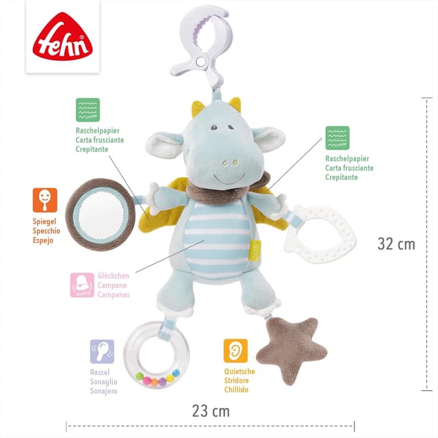 Detalle de Fehn Dragón Juguete de Actividades para Bebés 🐉
