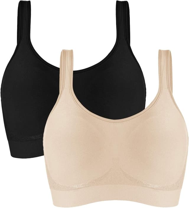 Thumbnail 6 de Vertvie Damen Sport-BH im 1/2/3er Set ohne Bügel – einfarbig, bequem & mit mittlerem Halt