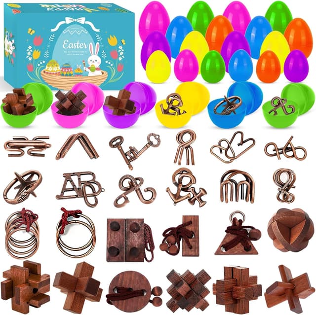 Detalle de CHILDGO Easter Basket Stuffers 24-Pack Puzzle Toys for Kids, Teens & Adults