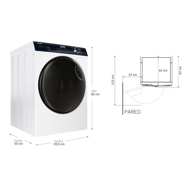 Thumbnail 1 de Haier HWD90-B14939-IB lavadora secadora 9 kg