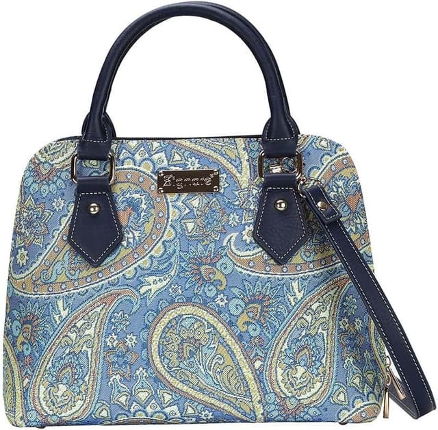 Detalle de Tapestry handbag for women, Golden Lily design