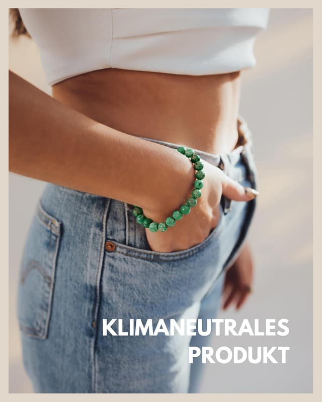 Detalle de GD GOOD.designs Chakra-Perlenarmband mit 8-mm-Natursteinen (Meeressediment & Jaspis)