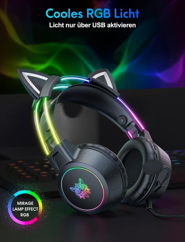 Detalle de Katzenohr Gaming Kopfhörer 50 mm