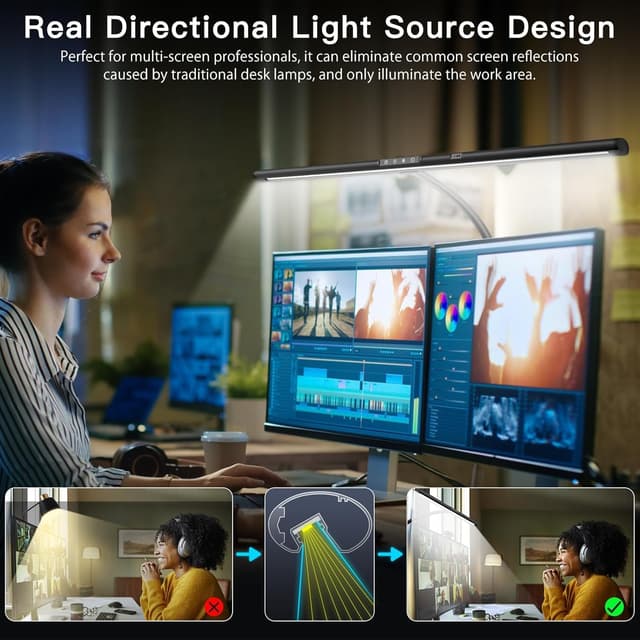 Detalle de EYOCEAN Schreibtischlampe Gestensteuerung 80 cm