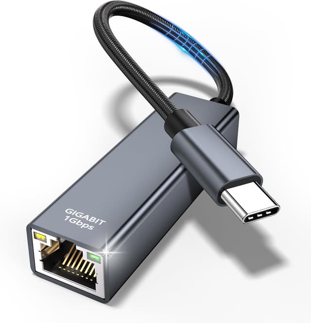 Detalle de USB C Ethernet Adapter Thunderbolt RJ45 1 Gbit