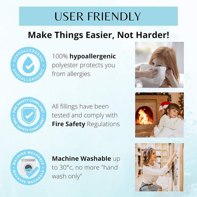 Detalle de HAMO Garden Chair Cushions (Set of 4) Outdoor Seat Pads, 45x50 cm, Graphite