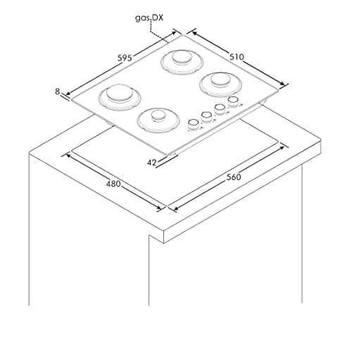 Thumbnail 5 de Candy Moderna CSG63B4PB Placa Gas 60cm 3 Fuegos Negro 🍳