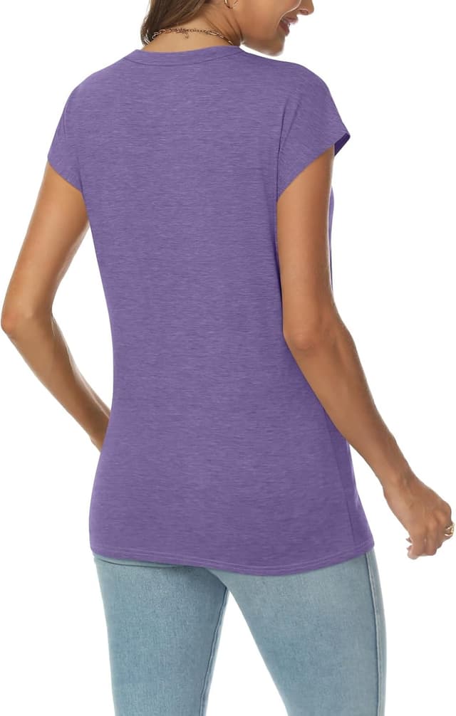 Detalle 2 de Cuptacc Damen T-Shirt mit V-Ausschnitt