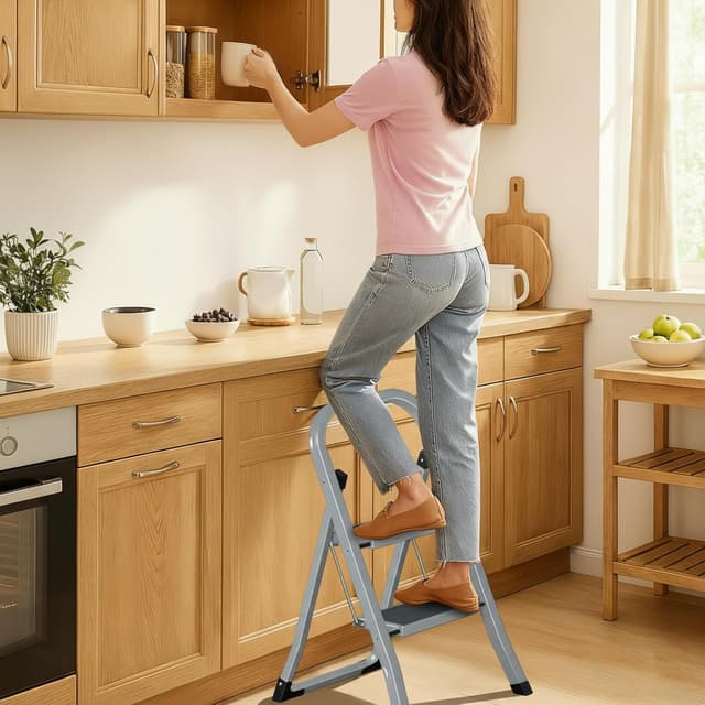 Thumbnail 1 de AMHANCIBLE EBSL03GY Trittleiter 3 Stufen