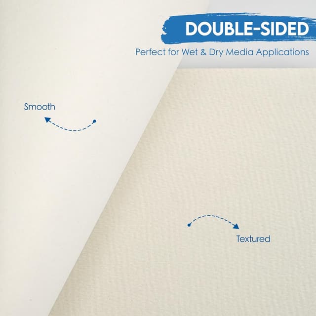 Detalle de KOVIEDE 100 Sheets Watercolor Paper, 8.5x11 in, 102lb (230GSM) Cold Press Practice Paper