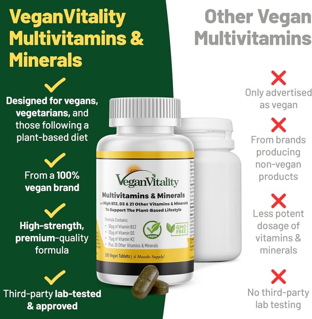 Detalle de Vegan Vitality multivitamin, 6 months supply