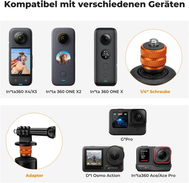 Detalle de K&F CONCEPT MS21 Selfie Stick Stativ 120 cm