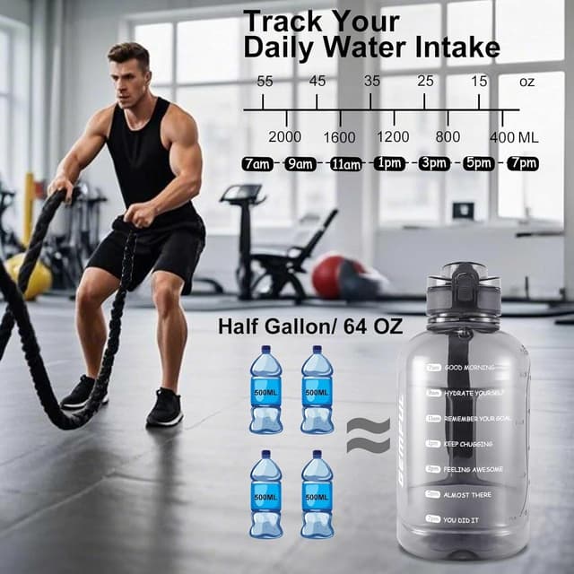 Detalle de 2 L leakproof time marker water bottle