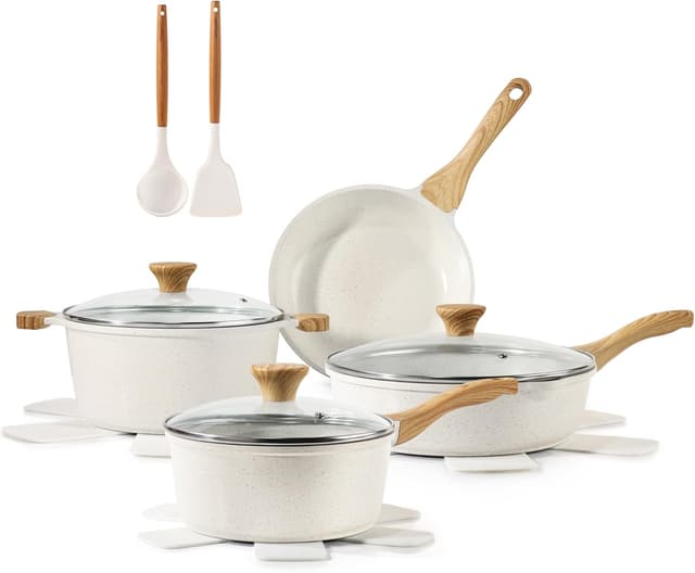 Detalle de SENSARTE Ceramic Cookware Set 13-Piece