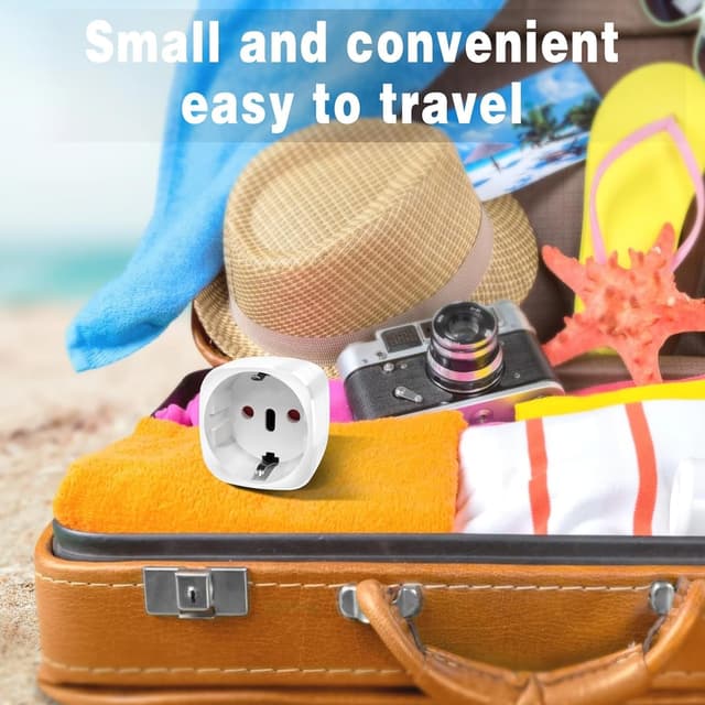 Detalle de 2er-Pack Reiseadapter UK (Typ G) für England/Deutschland – Travel Adapter mit kompaktem Steckformat