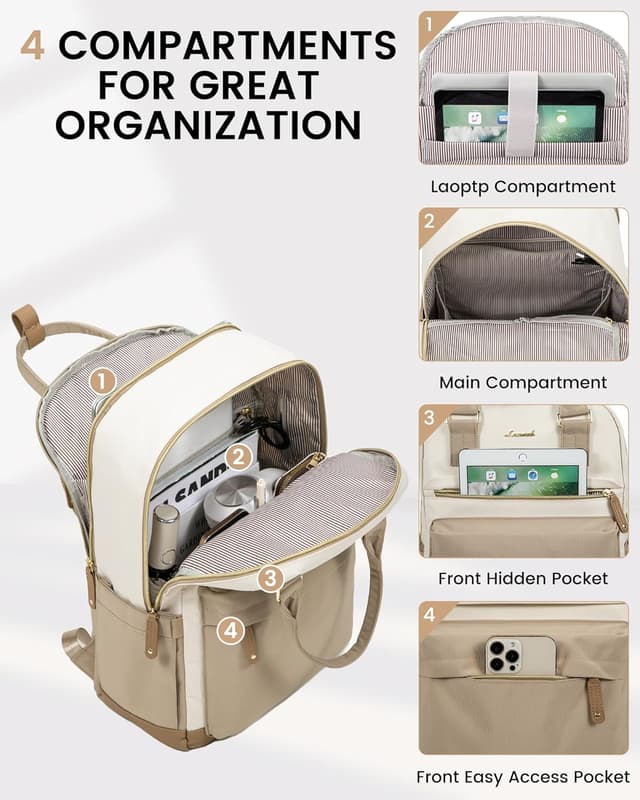 Thumbnail 2 de LOVEVOOK Rucksack Damen 15,6 Zoll